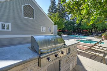 Poolside grilling stations